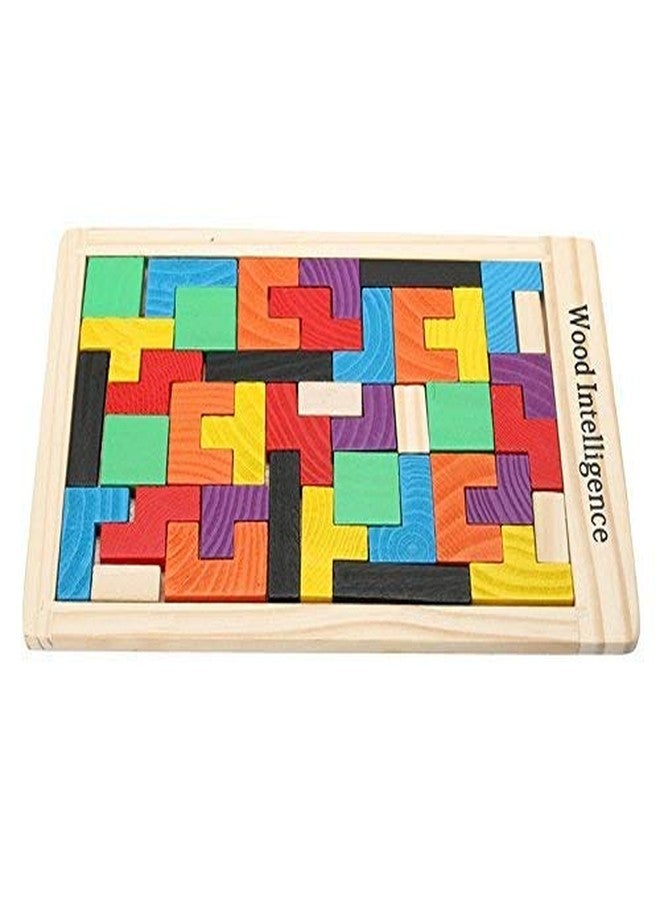 Kavid Wooden Tetris Puzzle Toys Kids Mental Development Educational Toys Children Mind Games - Image 2